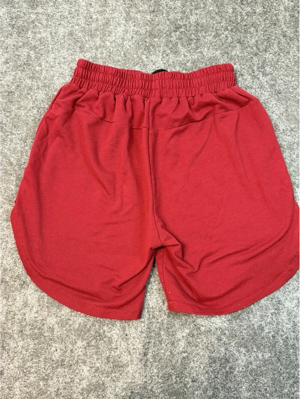 COOFANDY Men’s Red Athletic Sweat Shorts Zip Pockets Drawstring Size S